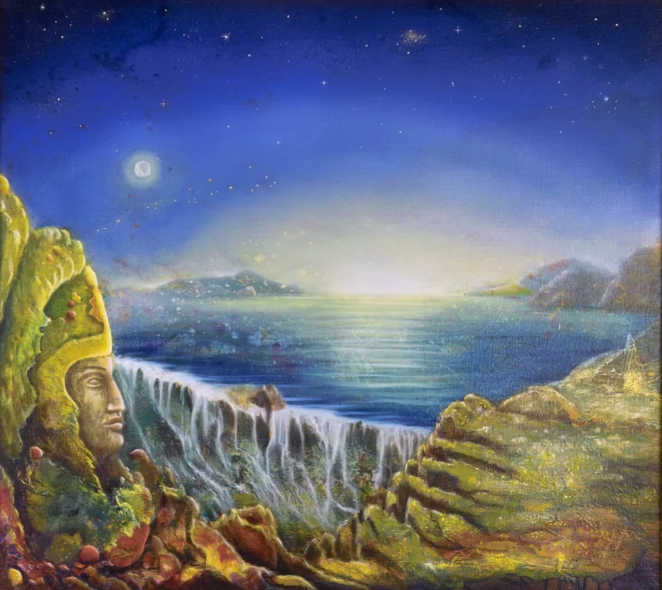Küste mit Wasserfall - Eckhard Kowalke