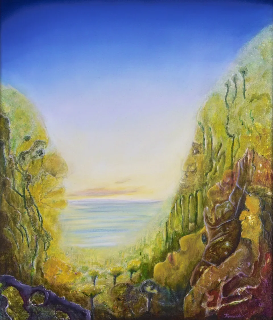 Landschaft im Abendlicht - Eckhard Kowalke