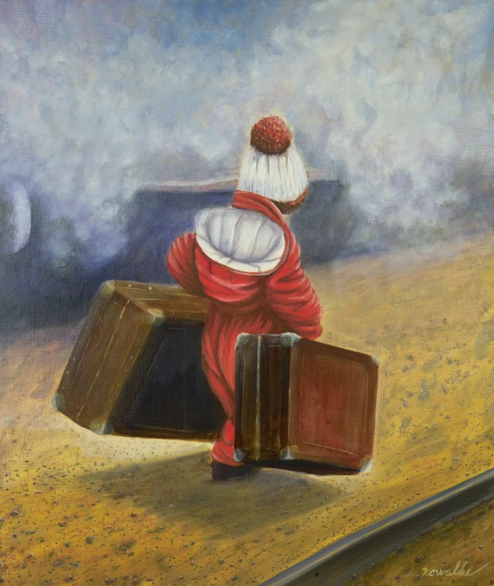 Kind mit Koffern - Eckhard Kowalke