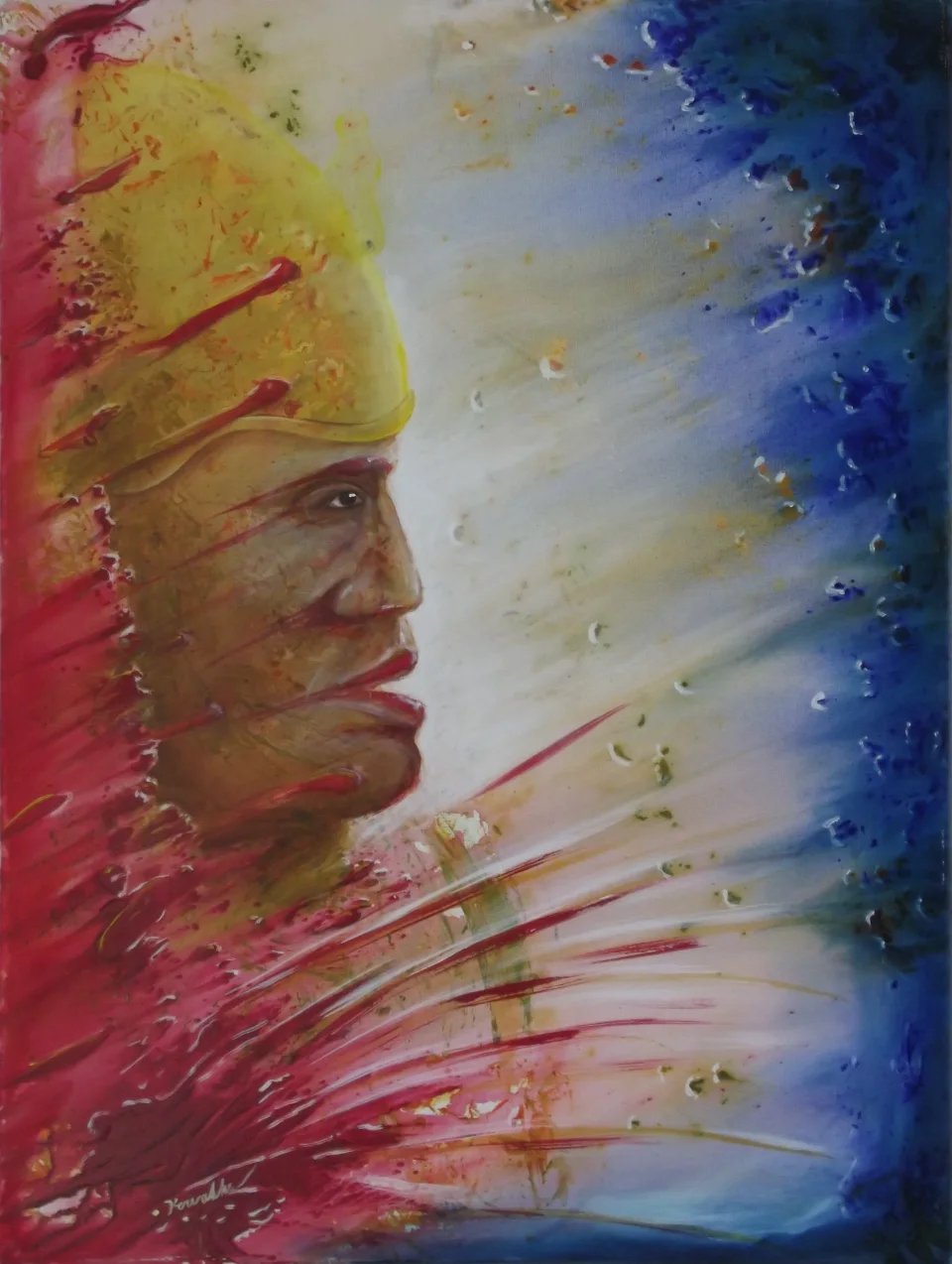 Figur in Farbfeldern - Eckhard Kowalke