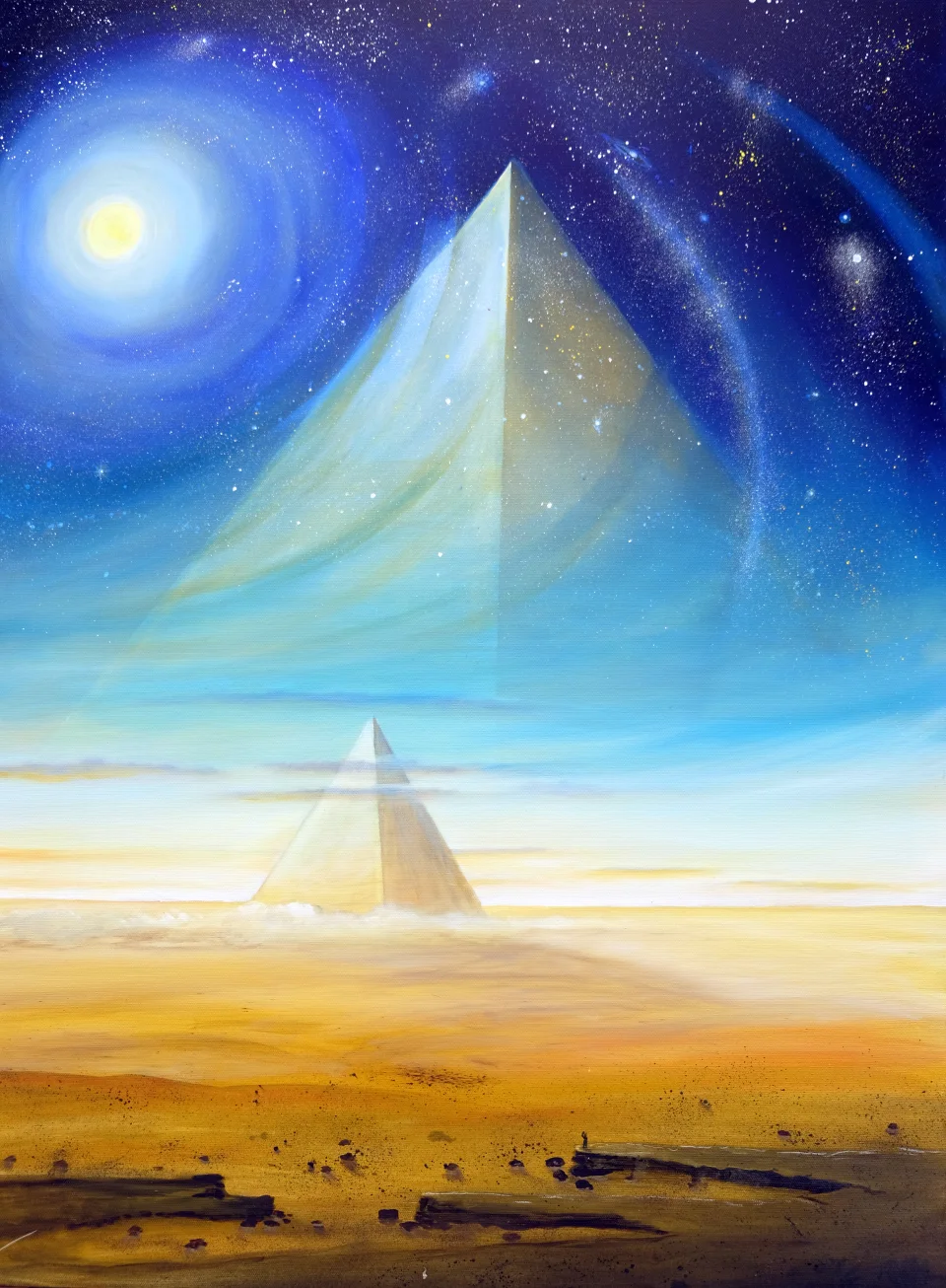 Pyramide und Mond - Eckhard Kowalke