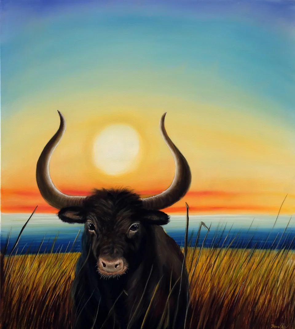 Tierfigur vor der Sonne - Eckhard Kowalke