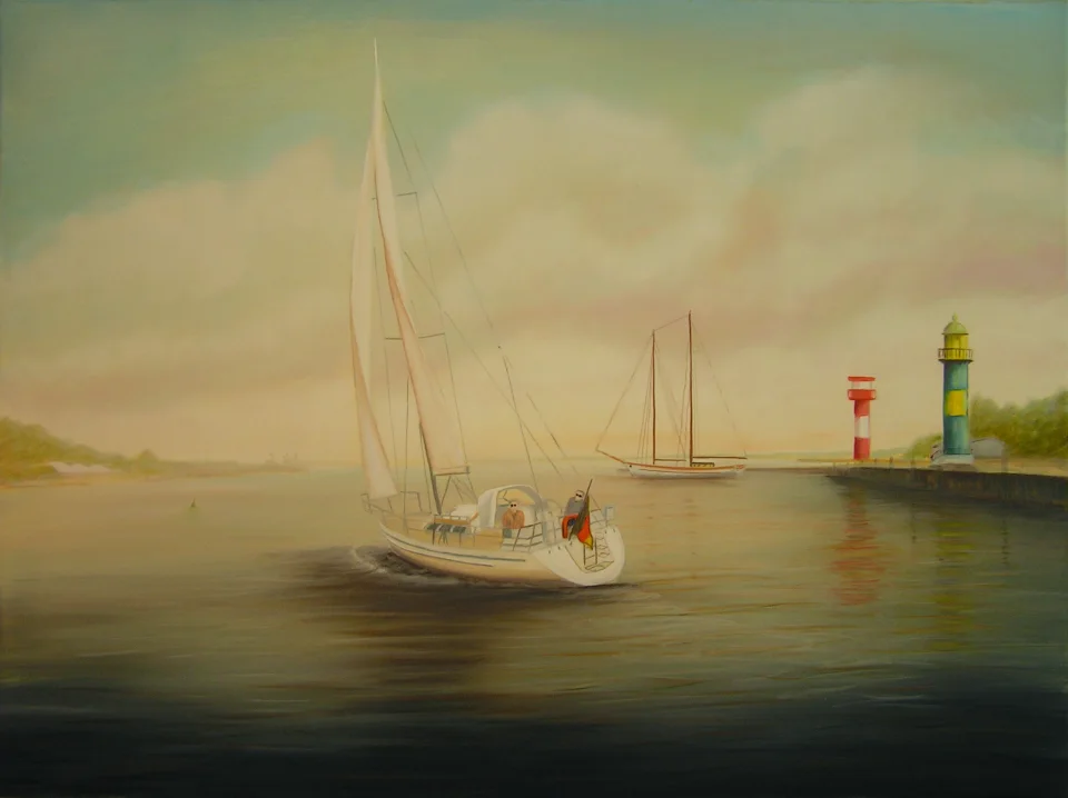 Segelboote vor Leuchttürmen - Eckhard Kowalke