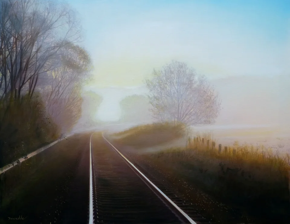 Bahngleise im Nebel - Eckhard Kowalke