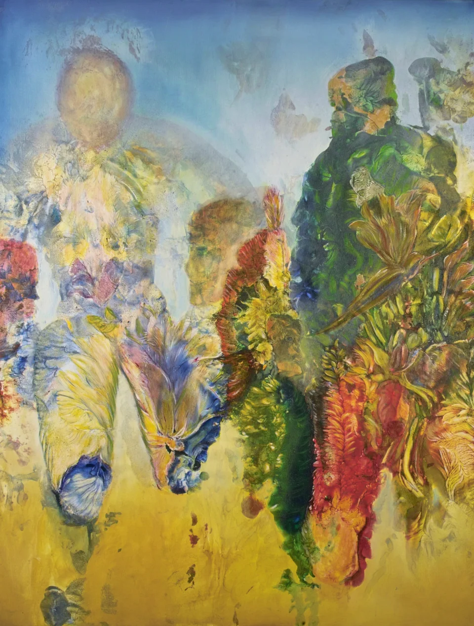 Figuren auf Gelb - Eckhard Kowalke